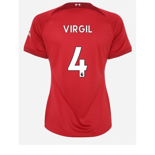 Fotbalové Dres Liverpool Virgil van Dijk #4 Dámské Domácí 2022-23 Krátký Rukáv
